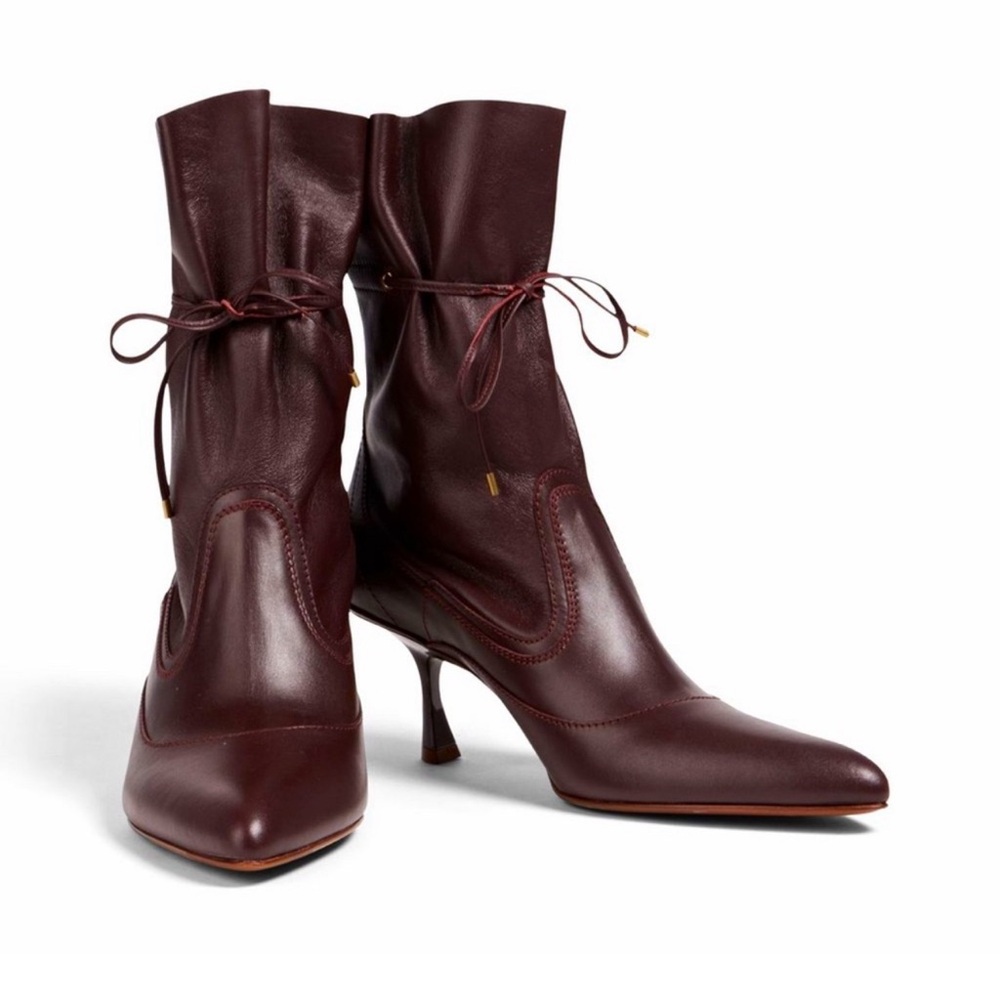 Zimmermann Tie-detailed leather ankle boots